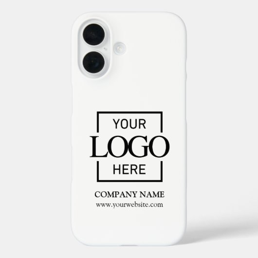 Stijlvol Eenvoudig Wit Zakelijk Bedrijfslogo Apple Case-Mate iPhone Case (Achterkant)