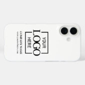 Stijlvol Eenvoudig Wit Zakelijk Bedrijfslogo Apple Case-Mate iPhone Case (Achterkant (horizontaal))