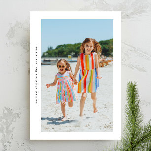 Stijlvol Eenvoudig Zijaanzicht Kerst Foto Frame Feestdagenkaart