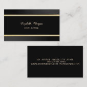 Stijlvol, eenvoudig, zwart, stripes visitekaartje (Voorkant / Achterkant)