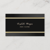 Stijlvol, eenvoudig, zwart, stripes visitekaartje (Voorkant)