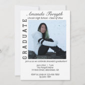 Stijlvol eindexamen foto diploma uitreiking feest kaart (Voorkant)