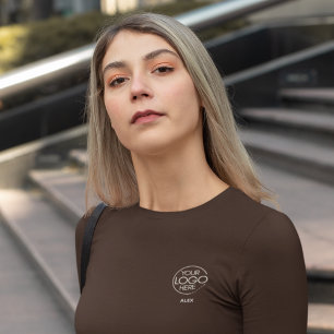 Stijlvol elegant bedrijf gebrandmerkt Logo Long-Sl T-shirt