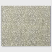 Stijlvol Elegant  Beige Floral Patroon Cadeaupapier (Vlak)