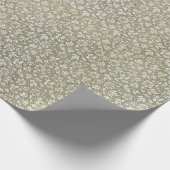 Stijlvol Elegant  Beige Floral Patroon Cadeaupapier (Hoek)