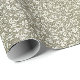 Stijlvol Elegant Beige Floral Patroon Cadeaupapier