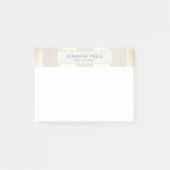 Stijlvol Elegant Beige Linen Gold Striped Post-it® Notes (Voorkant)
