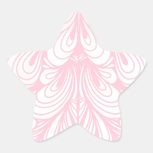 Stijlvol elegant blush roze patroon ster sticker (Voorkant)