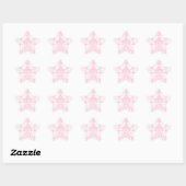 Stijlvol elegant blush roze patroon ster sticker (Vel)