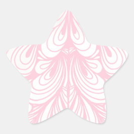 Stijlvol elegant blush roze patroon ster sticker
