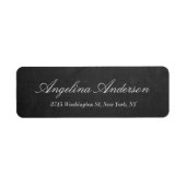 Stijlvol Elegant Chalkboard Handschrift Modern Gra Etiket (Voorkant)