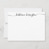 Stijlvol Elegant Chic Swash Script Name Calligraph Notitiekaartje (Voorkant)