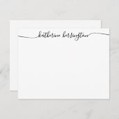 Stijlvol Elegant Chic Swash Script Name Calligraph Notitiekaartje (Voorkant / Achterkant)