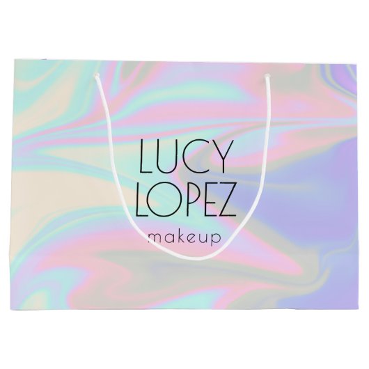  stijlvol, elegant chick holografisch groot cadeauzakje (Achterkant)