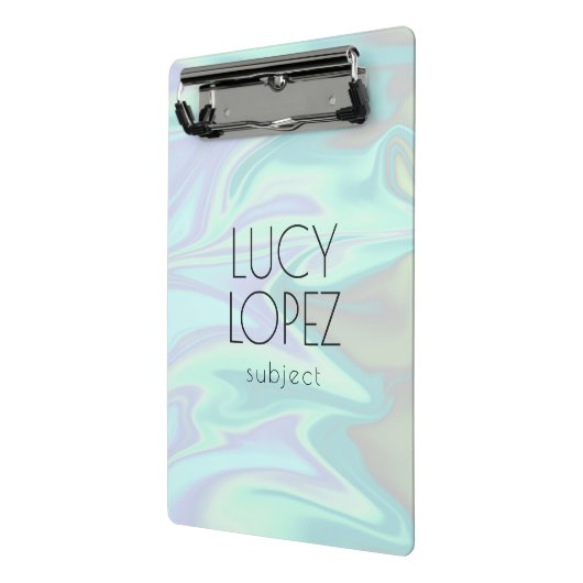 stijlvol, elegant chick holografisch mini klembord (Angled2)