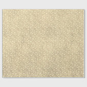 Stijlvol elegant chique  beige bloemmotief cadeaupapier (Vlak)