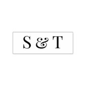 Stijlvol Elegant Couple Wedding Monogram Ampersand Zelfinktende Stempel (Design)