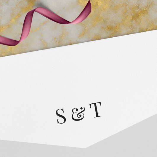 Stijlvol Elegant Couple Wedding Monogram Ampersand Zelfinktende Stempel