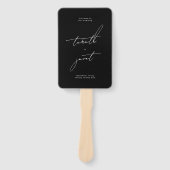 Stijlvol Elegant Custom Names Ceremony Programma Handwaaier (Voorkant)