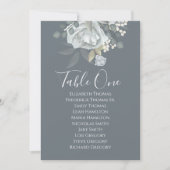 Stijlvol Elegant Dusty Blue Floral Reception (Voorkant)