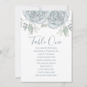 Stijlvol Elegant Dusty Blue Roos Floral Reception (Voorkant)