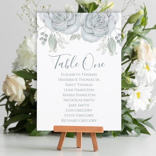 Stijlvol Elegant Dusty Blue Roos Floral Reception