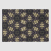 Stijlvol elegant Faux Gold en zwart Patroon Tissuepapier (Voorkant)
