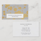 Stijlvol Elegant Faux Gold Glitter Visitekaartje (Voorkant / Achterkant)