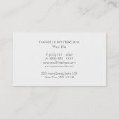 Stijlvol Elegant Faux Gold Glitter Visitekaartje (Achterkant)