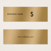 Stijlvol, elegant Faux Gold Simple Price Label Mini Visitekaartjes (Voorkant /achterkant)