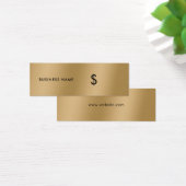 Stijlvol, elegant Faux Gold Simple Price Label Mini Visitekaartjes (Bureau)