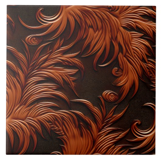 Stijlvol Elegant Faux reliëfleer Tegeltje (Voorkant)