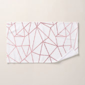 Stijlvol elegant faux roos goud geometrisch bad handdoek (Handdoek)