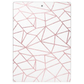 Stijlvol elegant faux roos goud geometrisch klembord (Achterkant)