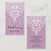 STIJLVOL & ELEGANT  gedetailleerd damast paarse Visitekaartje (Voorkant / Achterkant)
