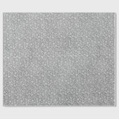 Stijlvol Elegant grijs bloemmotief Cadeaupapier (Vlak)