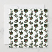 Stijlvol Elegant Groen 4 Foto Collage Kerstmis Feestdagenkaart (Achterkant)