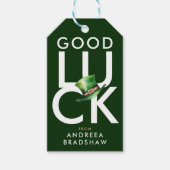 Stijlvol Elegant Groen St. Patrick's Day Pet Cadeaulabel (Voorkant)