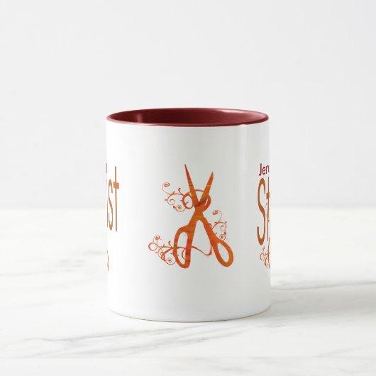 Stijlvol elegant Haarstylist-ontwerp Mok (Midden)