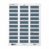 Stijlvol elegant handschrift Modern Blue Grey Etiket (Full Sheet)