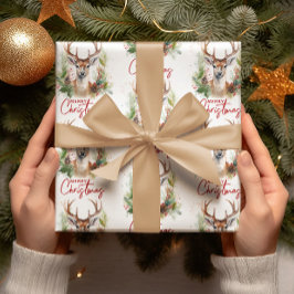 Stijlvol & Elegant Herten Kerstgroen Cadeaupapier