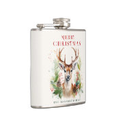 Stijlvol & Elegant Herten Kerstgroen Custom Heupfles (Rechts)