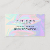 Stijlvol, elegant holografisch haarstylist klantenkaartje (Achterkant)