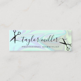 Stijlvol, elegant holografisch haarstylist mini visitekaartje