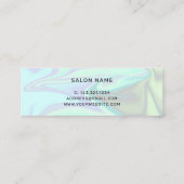Stijlvol, elegant holografisch haarstylist mini visitekaartje (Achterkant)