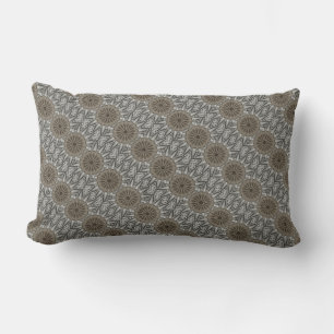 Stijlvol elegant Kaleidoscope Design Brown Grey Buitenkussen