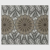 Stijlvol elegant Kaleidoscope Design Brown Grey Cadeaupapier (Vlak)