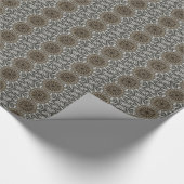 Stijlvol elegant Kaleidoscope Design Brown Grey Cadeaupapier (Hoek)