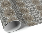Stijlvol elegant Kaleidoscope Design Brown Grey Cadeaupapier (Rol Hoek)