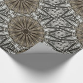Stijlvol elegant Kaleidoscope Design Brown Grey Cadeaupapier (Hoek)